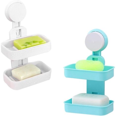 Porte-savon double couche avec ventouses puissantes