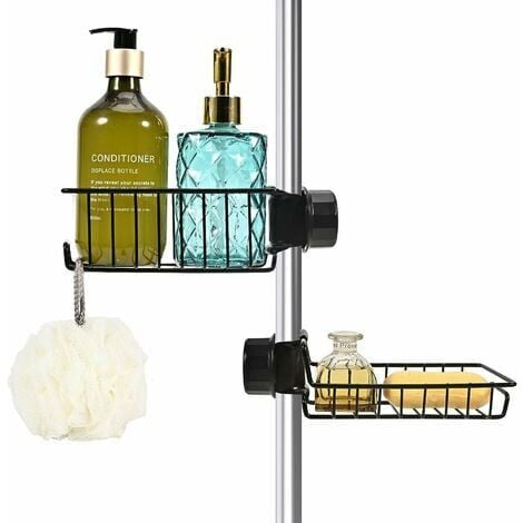 ZVZM Etagere Douche sans Percage, 3 Pièces Etagere Salle De Bain Angle avec  Porte Savon Douche, Support Gel Douche Salle De Bain Porte Shampoing Douche  : : Cuisine et Maison