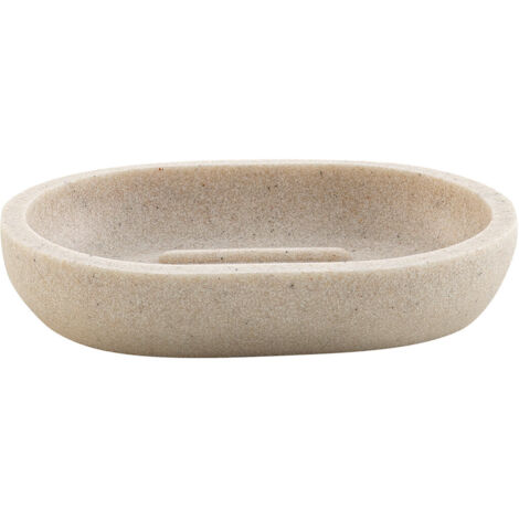 Porte-savon - Effet granite salle de bain Sable 12x9x2 cm