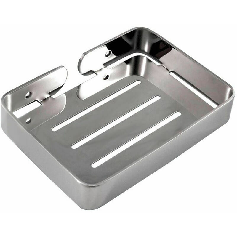 Porte-savon en acier inoxydable, porte-savon égouttoir mural, étagère salle de bain argent