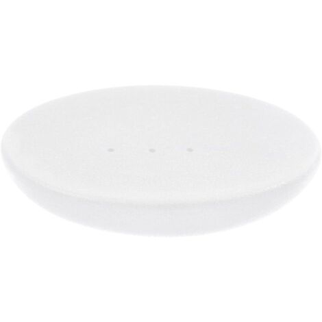 Porte-savon en céramique blanc mat avec égouttoir pour salle de bain