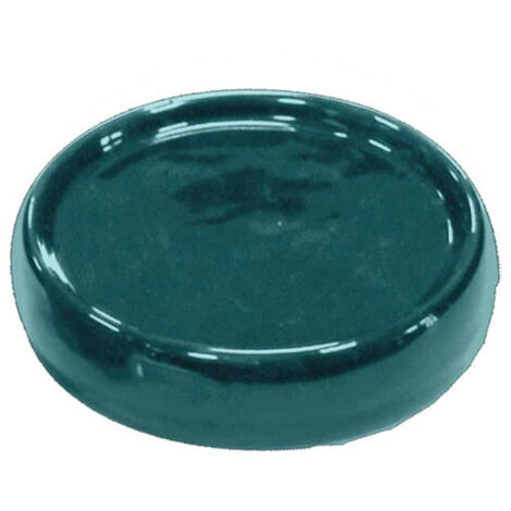 Porte Savon en Céramique "Bullea" 10cm Bleu Émeraude