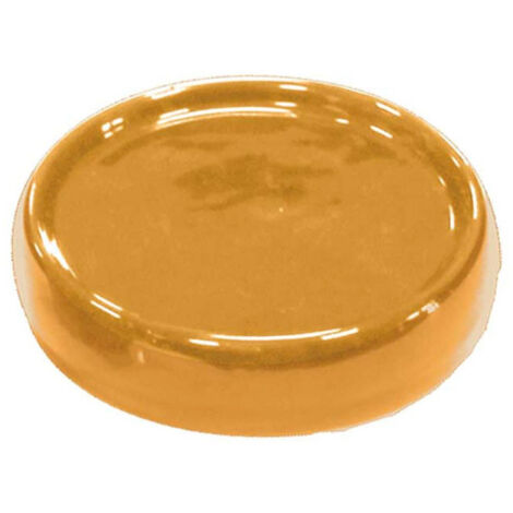 Porte Savon en Céramique "Bullea" 10cm Ocre