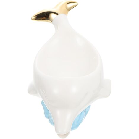 Porte-savon en céramique dauphin blanc nordique