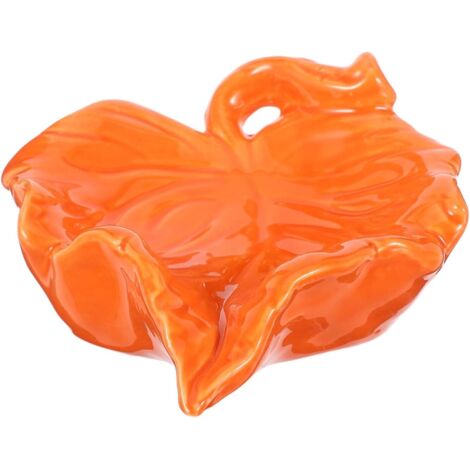 Porte-savon en céramique en forme de feuille, à poser sur le comptoir.