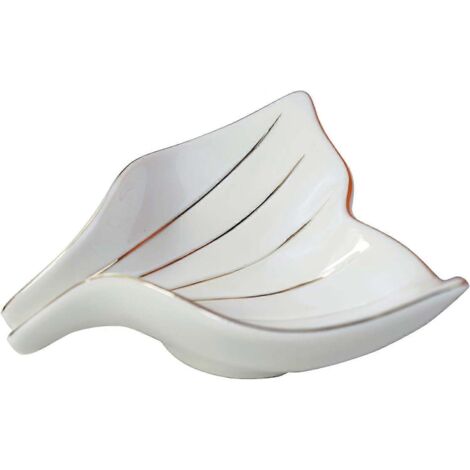 Porte-savon en céramique en forme de queue de sirène, avec porte-savon autonettoyant et porte-éponge à fente cascade. Accessoires de salle de bain.