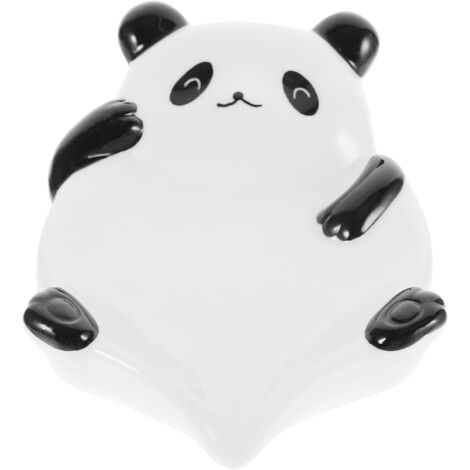Porte-savon en céramique motif panda avec système d'égouttage, mignon