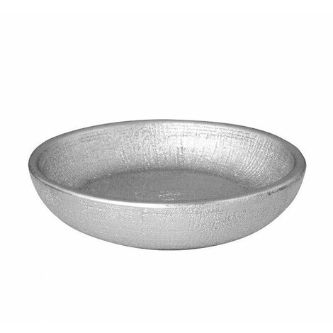 Porte-savon en céramique pailletée argent satiné