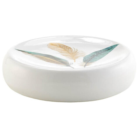 Porte Savon en Céramique "Plumiss" 11cm Multicolore