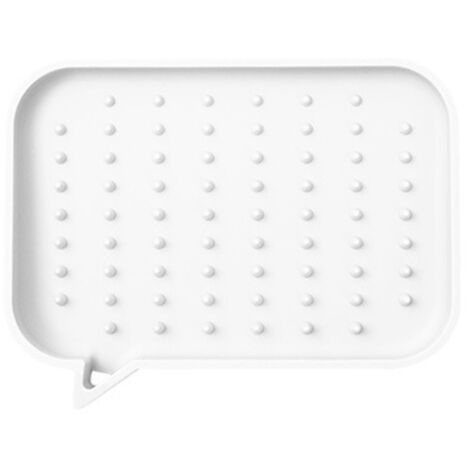 Porte-savon en silicone avec fonction d'égouttage, idéal pour un usage domestique, petit porte-savon astucieux pour lavabo.