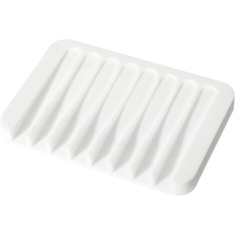 Porte-savon en silicone blanc