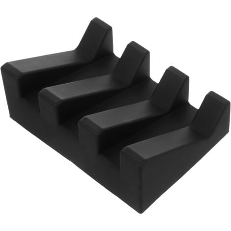 Porte-savon en silicone noir petit modèle avec système d'égouttage intégré