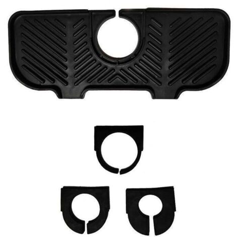 Porte-savon et éponges pour robinet de cuisine, panier de rangement noir pour évier