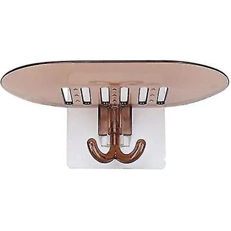 Porte-savon et étagère de rangement pour salle de bain - Marron
