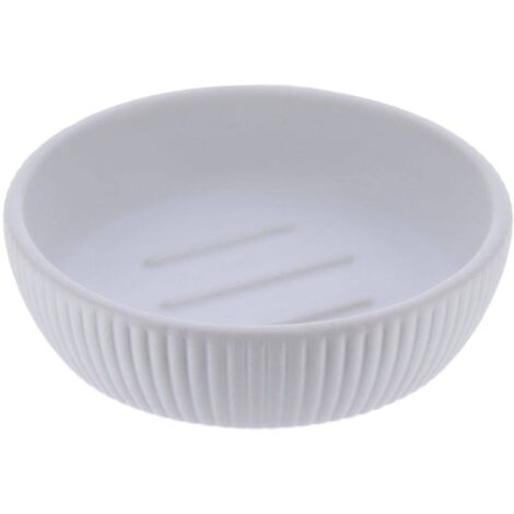 Porte savon gres  arrondi - blanc - Tendance