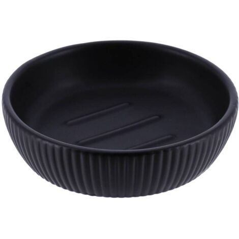 Porte savon gres arrondi - noir - Tendance