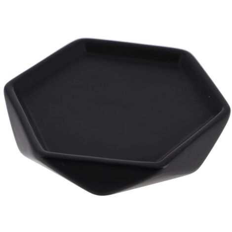 Porte savon gres forme losange - noir - Tendance