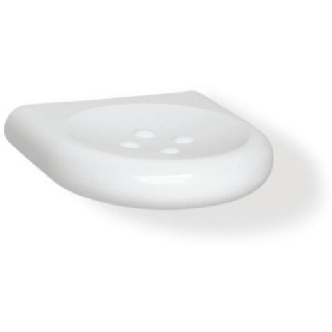 Porte-savon Hewi SERIE 477 avec boutons B 12cm H 2.5cm T 12cm blanc