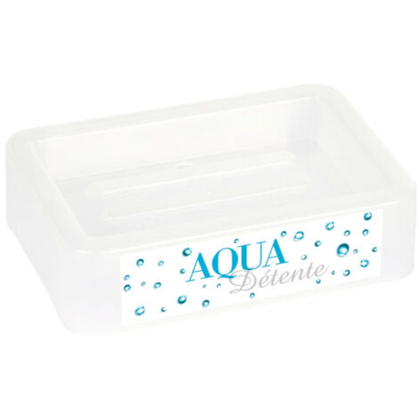 Porte Savon Imprimé "Aquaria" 12cm Blanc