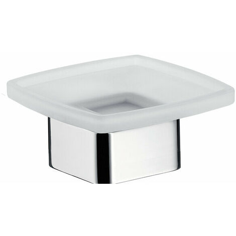 Porte-savon loft Emco, modèle sur pied, verre cristal satiné, Coloris: Noir - 053013301