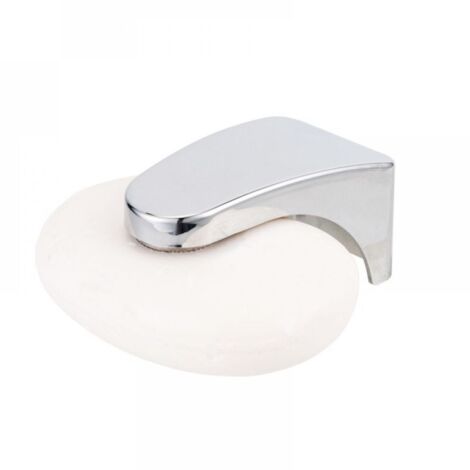 Porte-savon magnétique argenté pour salle de bain, porte-savon mural argenté, 8 x 5 cm