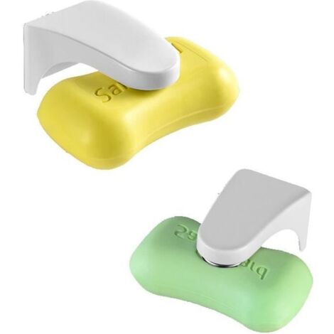 Porte-Savon Magnétique Mural, Support Aimanté pour Salle de Bain ou Cuisine, 2 pièces.