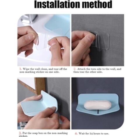 Porte-savon mural avec bonde pour douche, distributeur de savon pour cuisine et salle de bain. Beijiyi (Gris, 1)-AquaForge