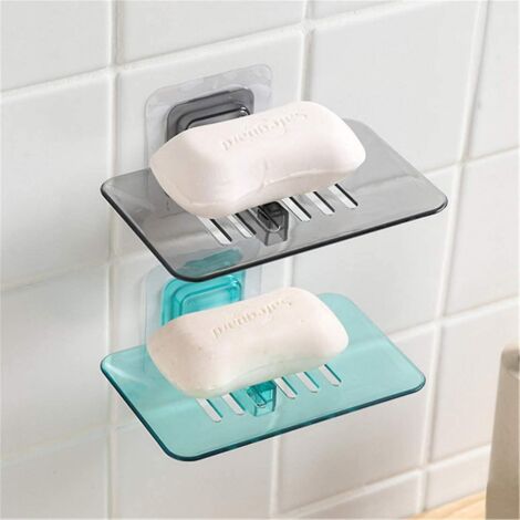 Porte-savon mural en plastique (blanc)