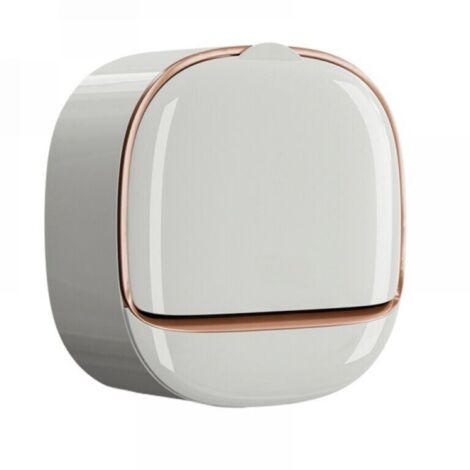 Porte-savon mural pour salle de bain, porte-savon de douche blanc avec couvercle rabattable, porte-savon de douche étanche, porte-savon auto-videur