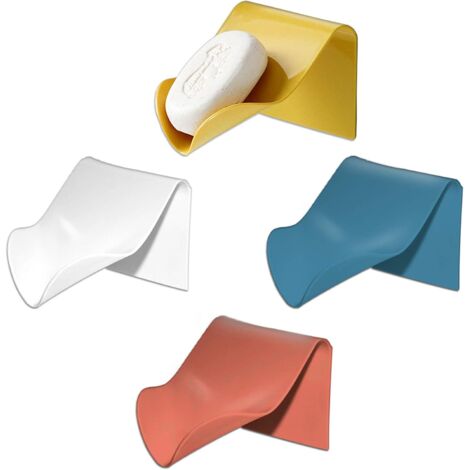 Porte-savon mural sans perçage douche (blanc)