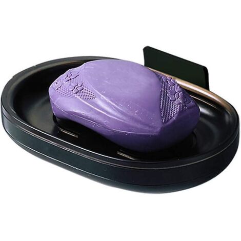 Porte-savon mural vert foncé avec porte-savon et poubelle amovibles pour douche, salle de bain, cuisine et lavabo - Installation sans clous