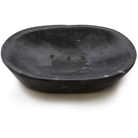 Porte-savon ovale classique en marbre noir- Vendu par 1