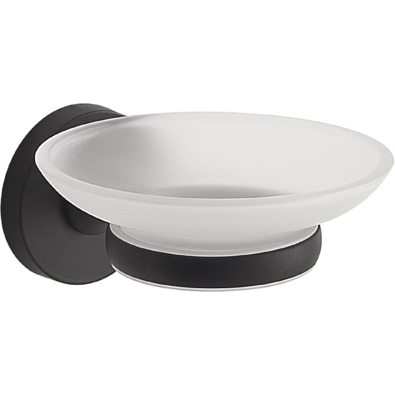 Porte savon percé (acier inoxydable (noir)) Distributeur de savon mural, support de rangement pour salle de bain