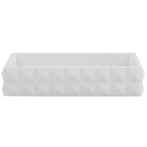 Porte Savon Polyrésine Kubik Blanc MSV