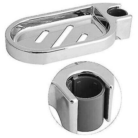 Porte-savon  , porte-savon de douche réglable pour barre de douche, argent