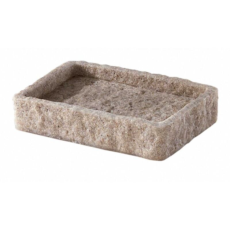 Porte-Savon Rectangulaire En Résine Beige Gelso