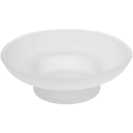Porte-savon rond en verre dépoli pour meubles de salle de bain et remplacement d'évier de cuisine