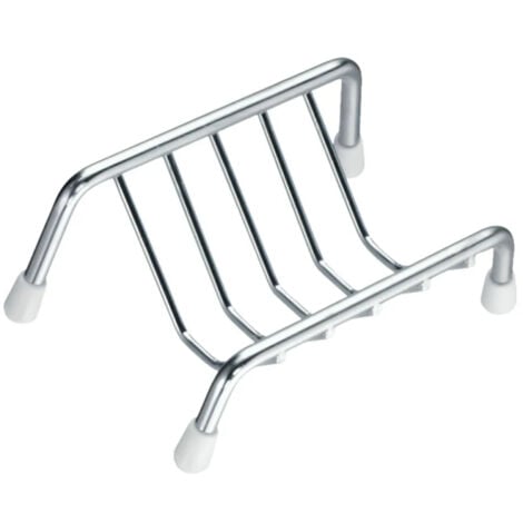 Porte savon sur pieds inox 304 poli, 100x60x40 mm