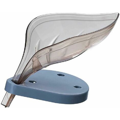 Porte-savon transparent pour salle de bain en forme de feuille (marron)