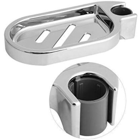 Porte-savon, un porte-savon douche réglable pour barre de douche, de l'argent