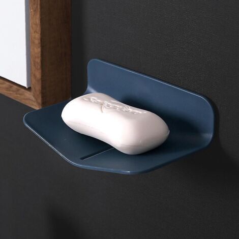 porte Savon Ventouse Douche(bleu) Sans Poinon Porte Savon Douche Drainable Pour Salle De Bain Porte Savon Mural Adhesif Pour La Cuisine