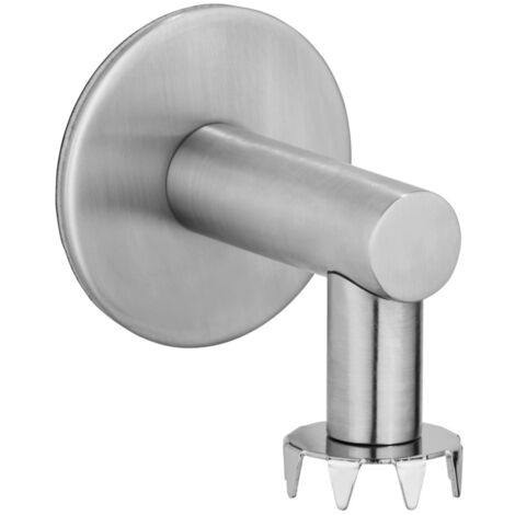 Porte-savon WENKO Turbo-Loc inox mat sans perçage 4,5 x 4 cm porte-savon magnétique support savon adhésif porte-savon mural élégant porte-savon design pour salle de bain pratique et durable