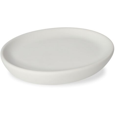 Porte-savonsavon à poser blanc mat en céramique mod. Chloe