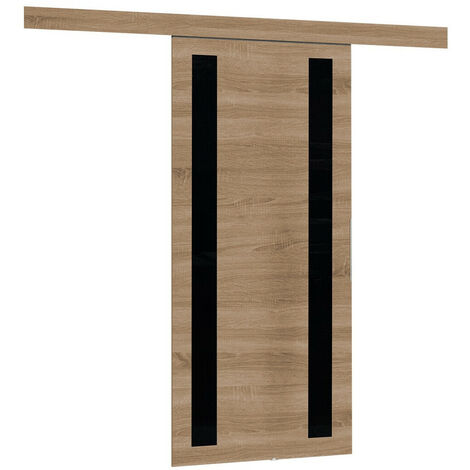 Porte scorrevoli Dover 120, Sonoma quercia + Nero