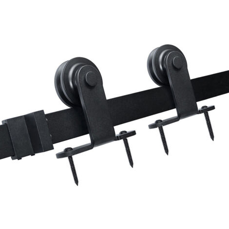 Porte scorrevoli,porta della stalla,set di pulegge per binari appesi,stile gancio a T,porta singola da 200 cm
