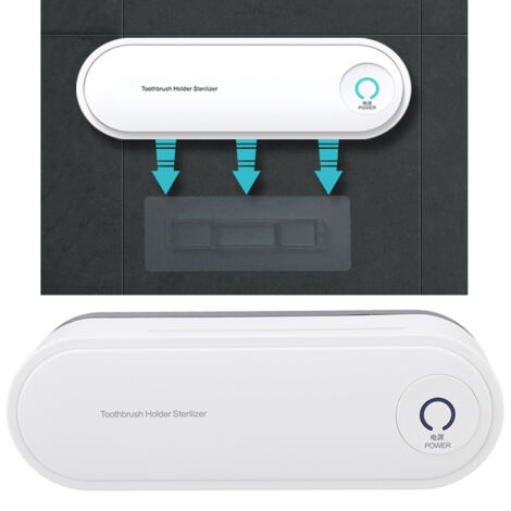Porte-sèche-brosse électrique mural blanc ABS maison à fonction de désodorisation