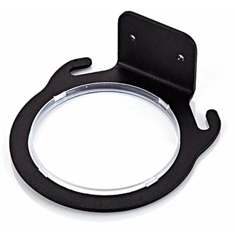 Porte Seche Cheveux, Accroche Seche Cheveux Mural, Aluminium Support Mural Seche Cheveux Noir, Porte Seche Cheveux sans Percage pour Toilettes, Accroche Seche Cheveux avec Adhésif et Vis