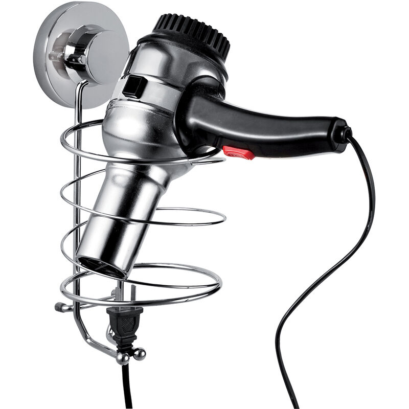 Porte sèche cheveux fix chrome