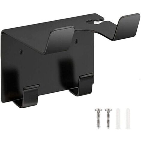 Porte Seche Cheveux,Support De Sèche-Cheveux En Acier Inoxydable, Support Mural Seche Cheveux, Support De Lisseur Noir Support Sèche Cheveux Pour Salle De Bain Salon De Coiffure Htel Toilettes