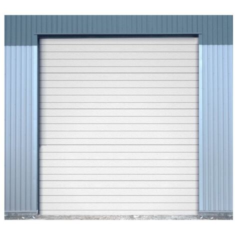 Porte Sectionnelle Industrielle L6M x H4,5M Blanche ral 9010 motorisée 380V RL420mm